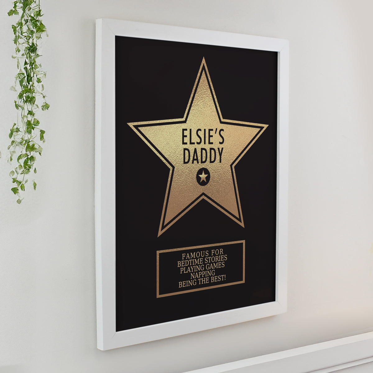 Personalised Star Award White Poster Frame | Christmas Gift