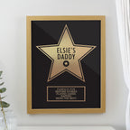 Personalised Star Award Oak Poster Frame for Christmas
