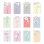 Personalised Birth Flower Oak Poster Frame | Framed Prints | Inspired Creative Gifts