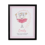 Personalised Princess Ballerina Black Poster Frame | Framed Prints | Inspired Creative Gifts