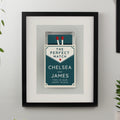 Personalised Perfect Match Black Poster Frame | Framed Prints | Wedding Gift