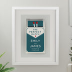 Personalised Perfect Match White Poster Frame for Wedding