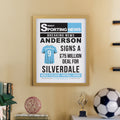 Personalised Football News Oak Poster Frame | Framed Prints