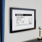 Personalised Football Ticket Black Poster Frame | Framed Prints