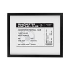 Personalised Football Ticket Black Poster Frame | Framed Prints