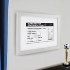 Personalised Football Ticket White poster Frame | Framed Prints | Inspired Creative Gifts