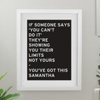 Personalised Typography White Poster Frame | Poster Frames | Inspired Creative Gifts