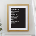 Personalised Typography Oak Poster Frame | Framed Prints | Inspired Creative Gifts