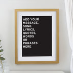 Personalised Typography Oak Poster Frame | Framed Prints | Inspired Creative Gifts