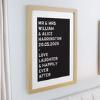 Personalised Typography Oak Poster Frame | Framed Prints | Inspired Creative Gifts
