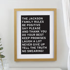 Personalised Typography Oak Poster Frame | Framed Prints | Inspired Creative Gifts