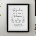 Personalised Home Black Poster Frame | Poster Frames