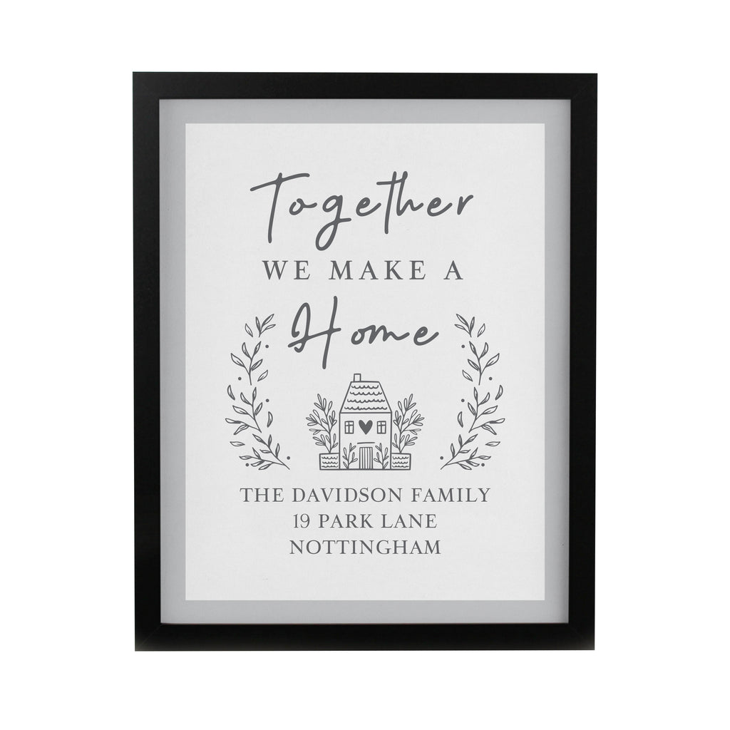 Personalised Home Black Poster Frame | Poster Frames