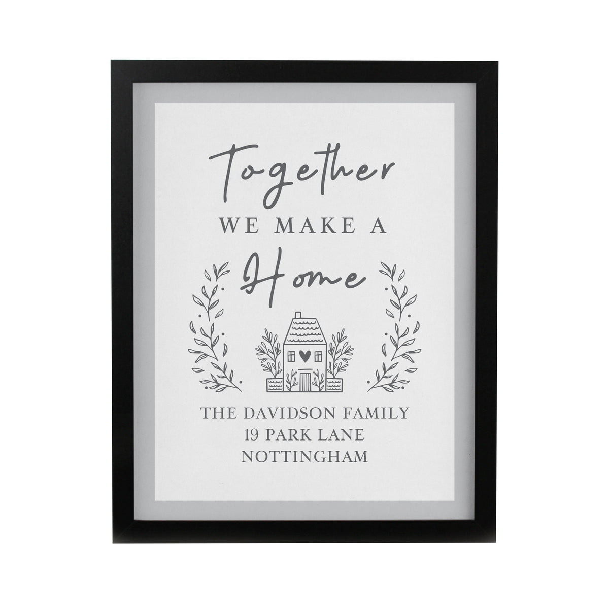 Personalised Home Black Poster Frame | Poster Frames