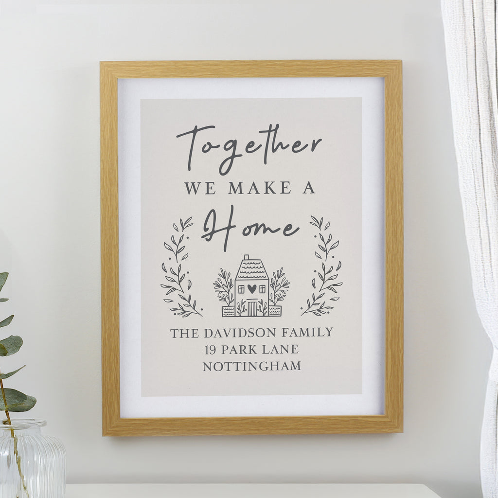 Personalised Home Oak Poster Frame | Framed Prints | Inspired Creative Gifts