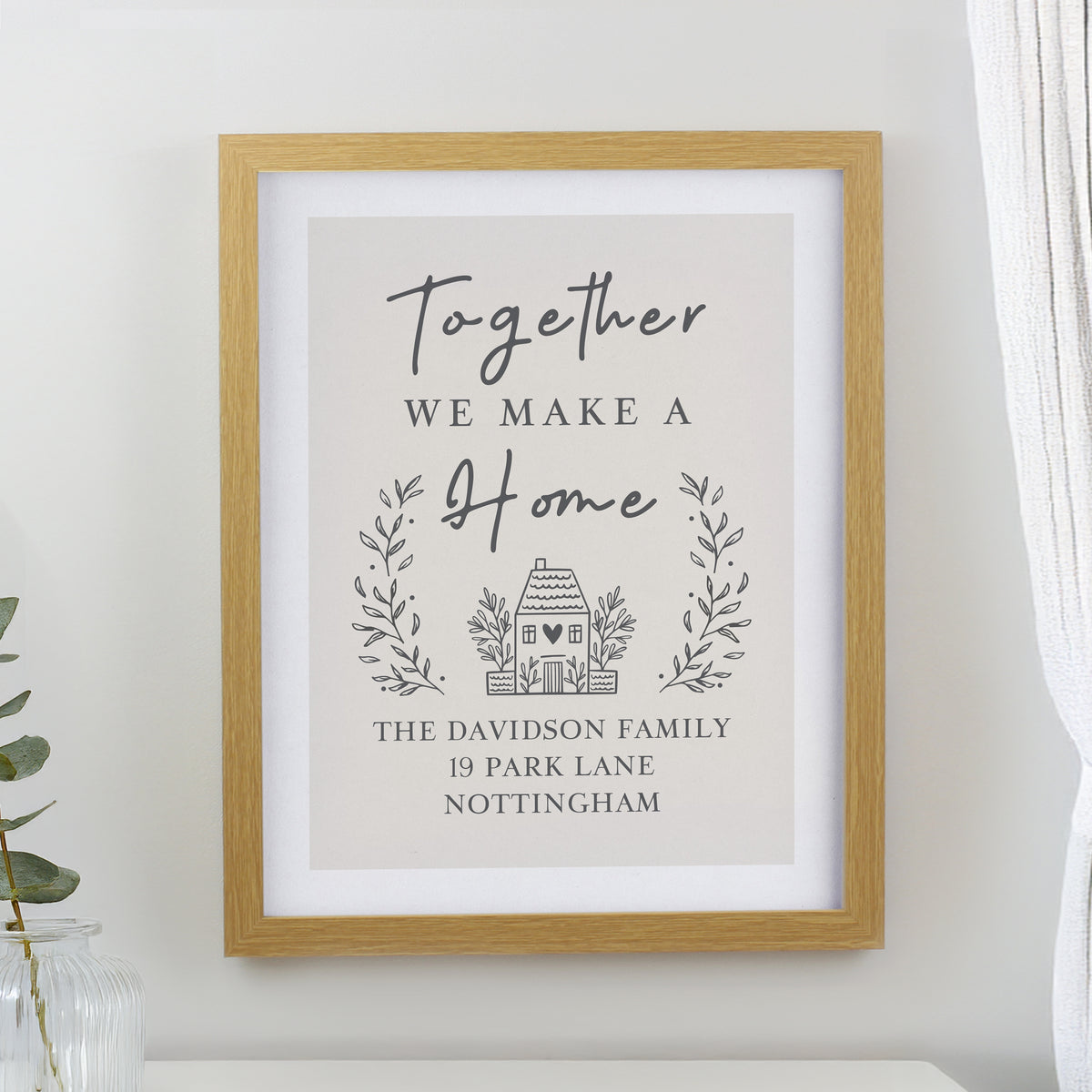 Personalised Home Oak Poster Frame | Framed Prints | Inspired Creative Gifts