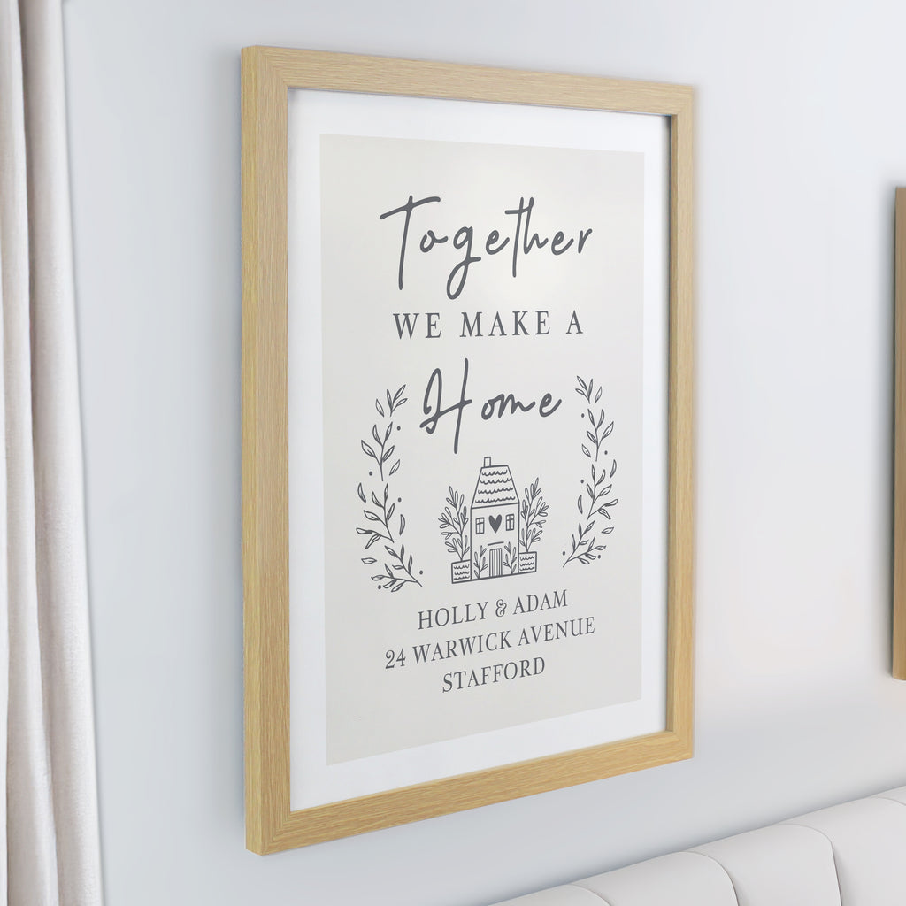 Personalised Home Oak Poster Frame | Framed Prints | Inspired Creative Gifts