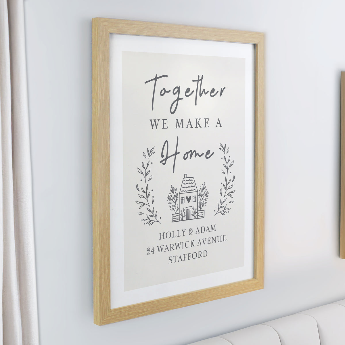 Personalised Home Oak Poster Frame | Framed Prints | Inspired Creative Gifts