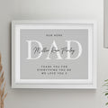 Personalised Free Text White Poster Frame | Poster Frames | Inspired Creative Gifts