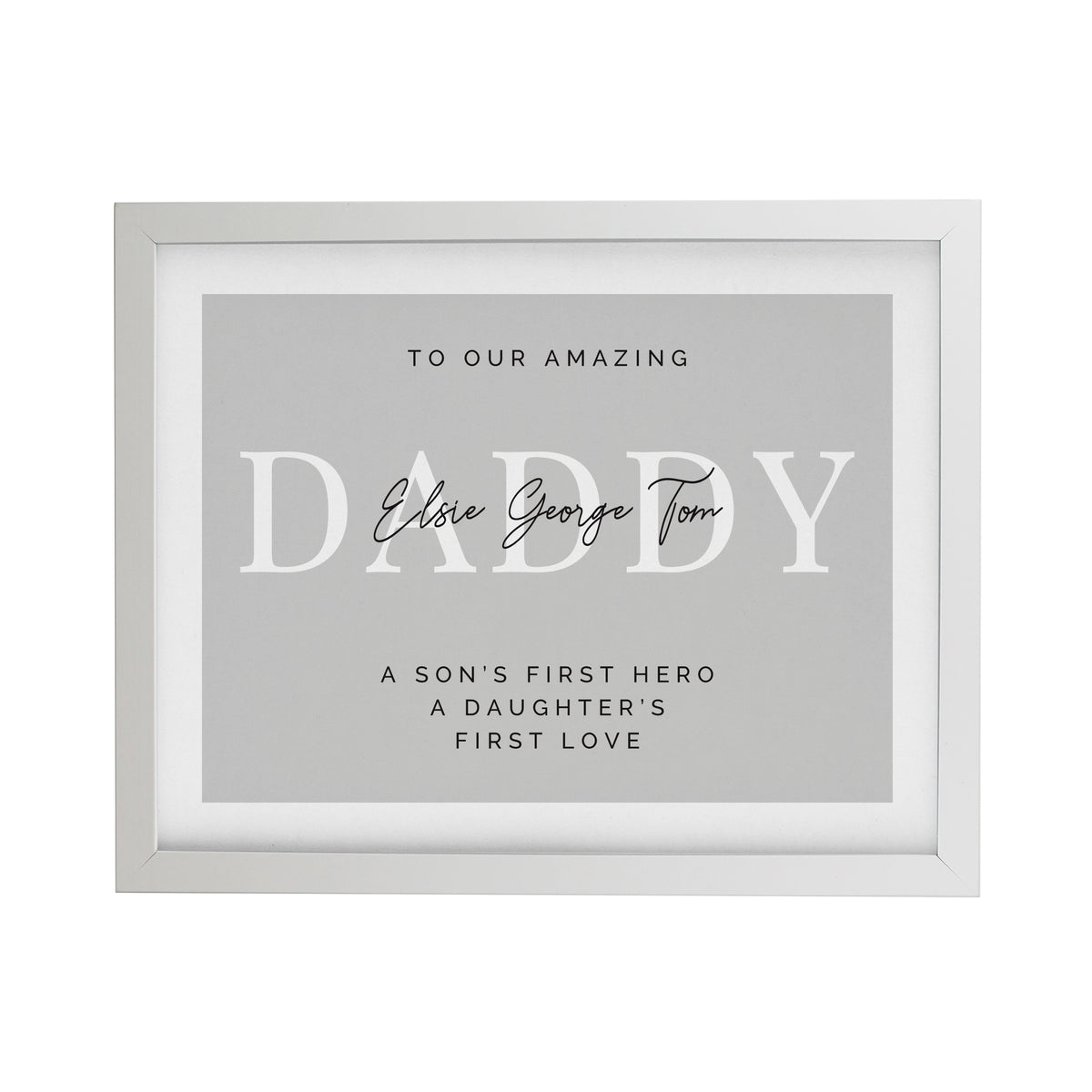 Personalised Free Text White Poster Frame | Poster Frames | Inspired Creative Gifts