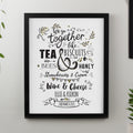 Personalised We go Together Black Poster Frame | Poster Frames | Inspired Creative Gifts