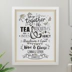 Personalised We go Together White Poster Frame | Wedding Gift