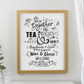 Personalised We go Together Oak Poster Frame | Wedding Gift