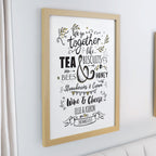 Personalised We go Together Oak Poster Frame | Wedding Gift