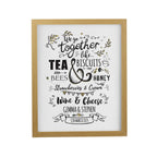 Personalised We go Together Oak Poster Frame | Wedding Gift