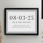 Personalised Special Date Black Poster Frame | Framed Prints