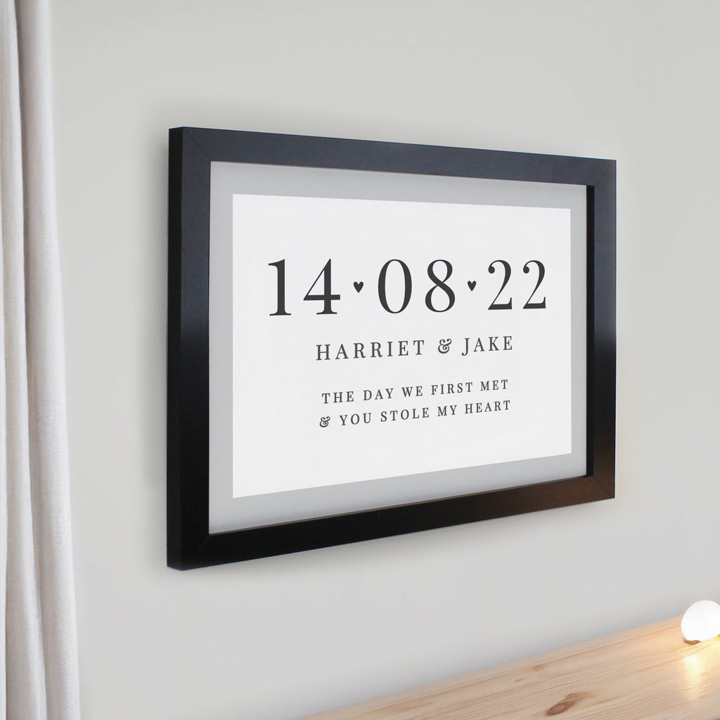 Personalised Special Date Black Poster Frame | Framed Prints