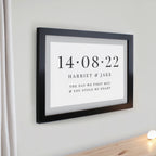 Personalised Special Date Black Poster Frame | Framed Prints