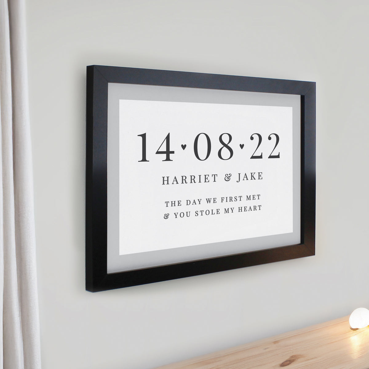 Personalised Special Date Black Poster Frame | Framed Prints