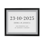 Personalised Special Date Black Poster Frame | Framed Prints