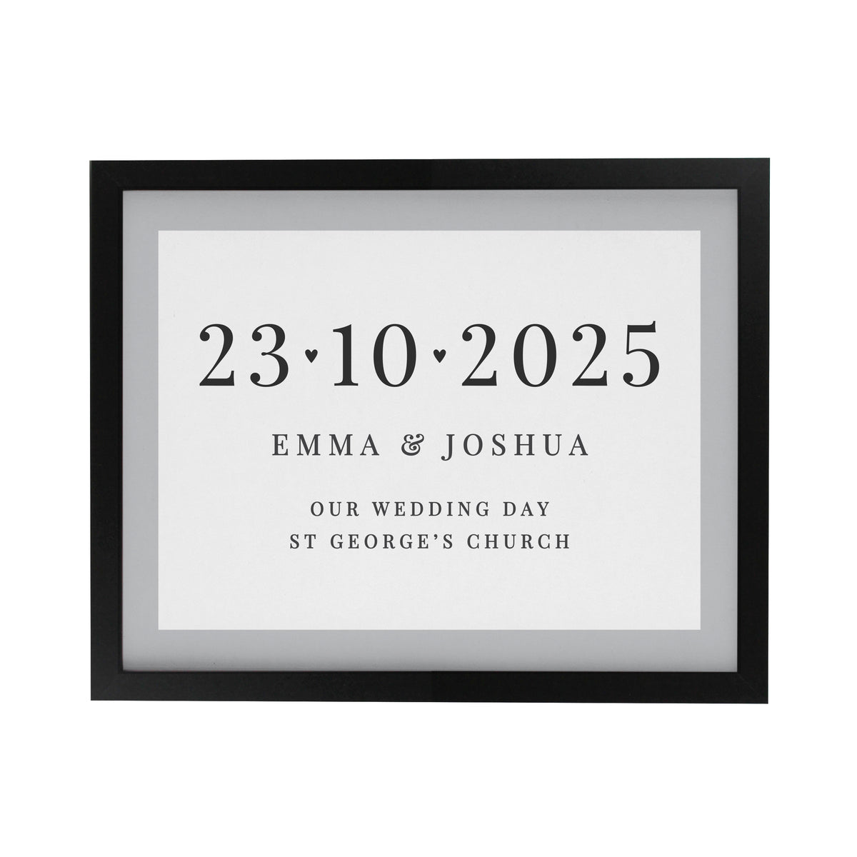 Personalised Special Date Black Poster Frame | Framed Prints