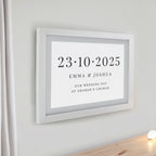 Personalised Special Date White Poster Frame | Wedding Gift
