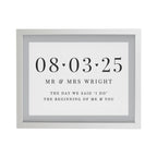 Personalised Special Date White Poster Frame | Wedding Gift