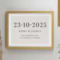 Personalised Special Date Oak Poster Frame | Poster Frames | Inspired Creative Gifts