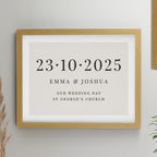 Personalised Special Date Oak Poster Frame | Poster Frames | Inspired Creative Gifts