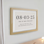 Personalised Special Date Oak Poster Frame | Poster Frames | Inspired Creative Gifts