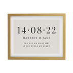 Personalised Special Date Oak Poster Frame | Poster Frames | Inspired Creative Gifts