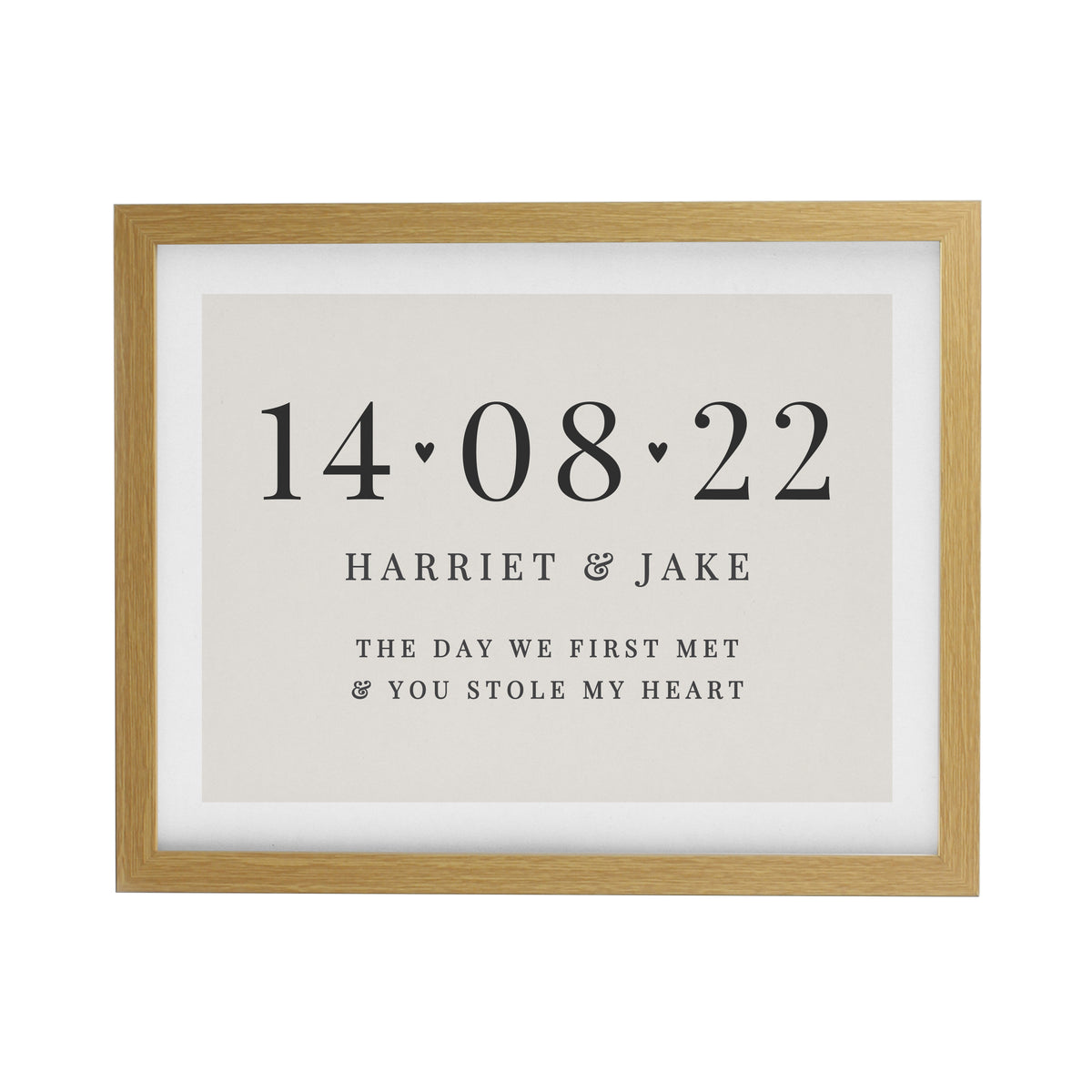 Personalised Special Date Oak Poster Frame | Poster Frames | Inspired Creative Gifts