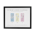 Personalised Birth Flower Family of 3 Black Framed Print | Poster Frames | Inspired Creative Gifts