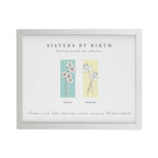 Personalised Birth Flower Family of 2 White Framed Print | Framed Prints | Mother's Day Gift