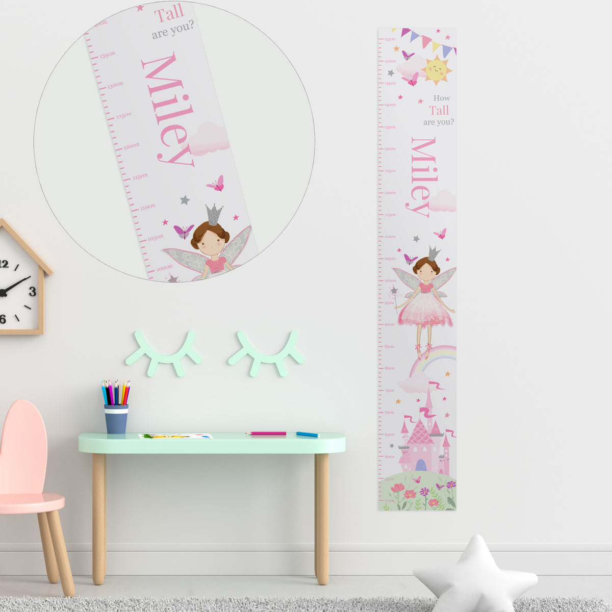 Personalised Fairy Princess Height Chart | Keepsakes | Christmas Gift