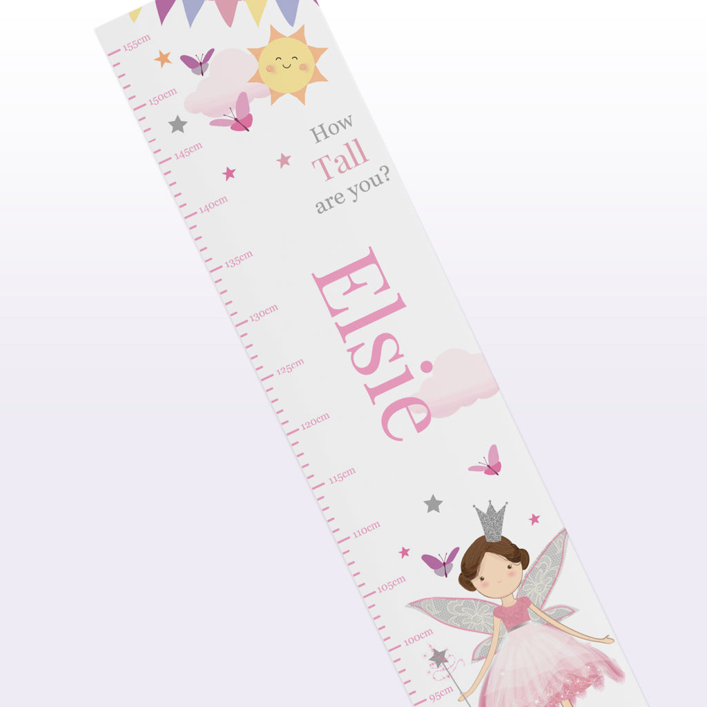 Personalised Fairy Princess Height Chart | Keepsakes | Christmas Gift