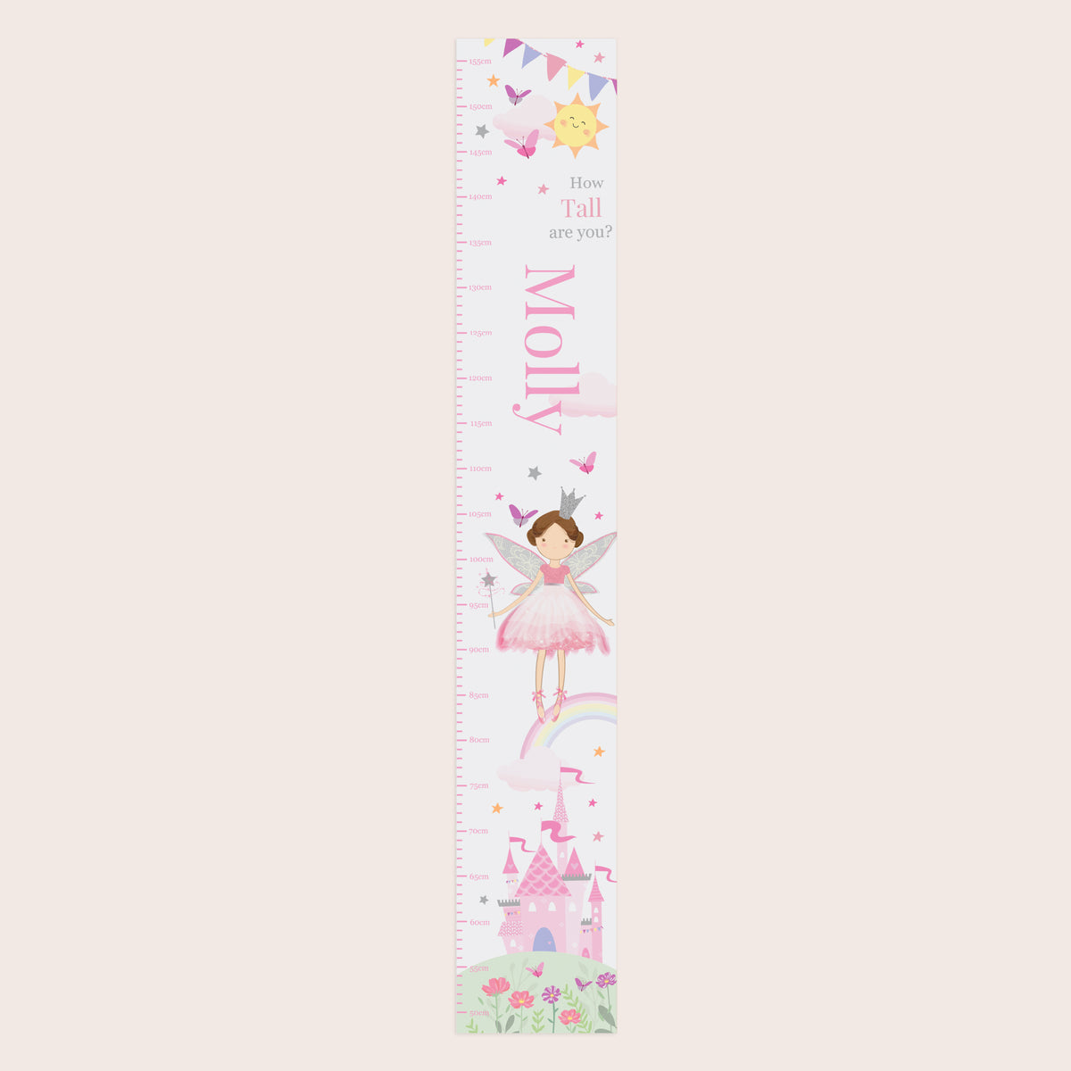 Personalised Fairy Princess Height Chart | Keepsakes | Christmas Gift