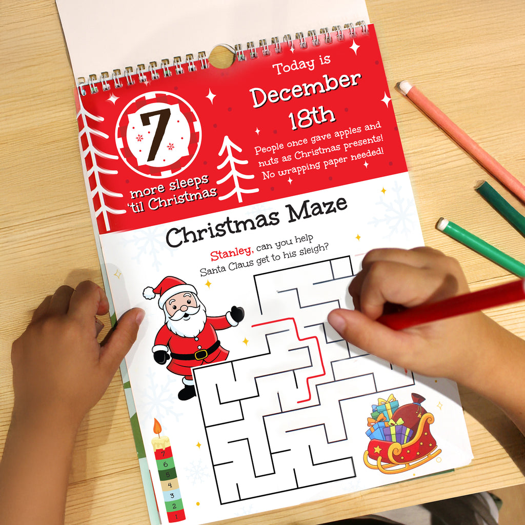 Personalised 24 Sleeps Christmas Activity Advent Calendar | Books | Inspired Creative Gifts
