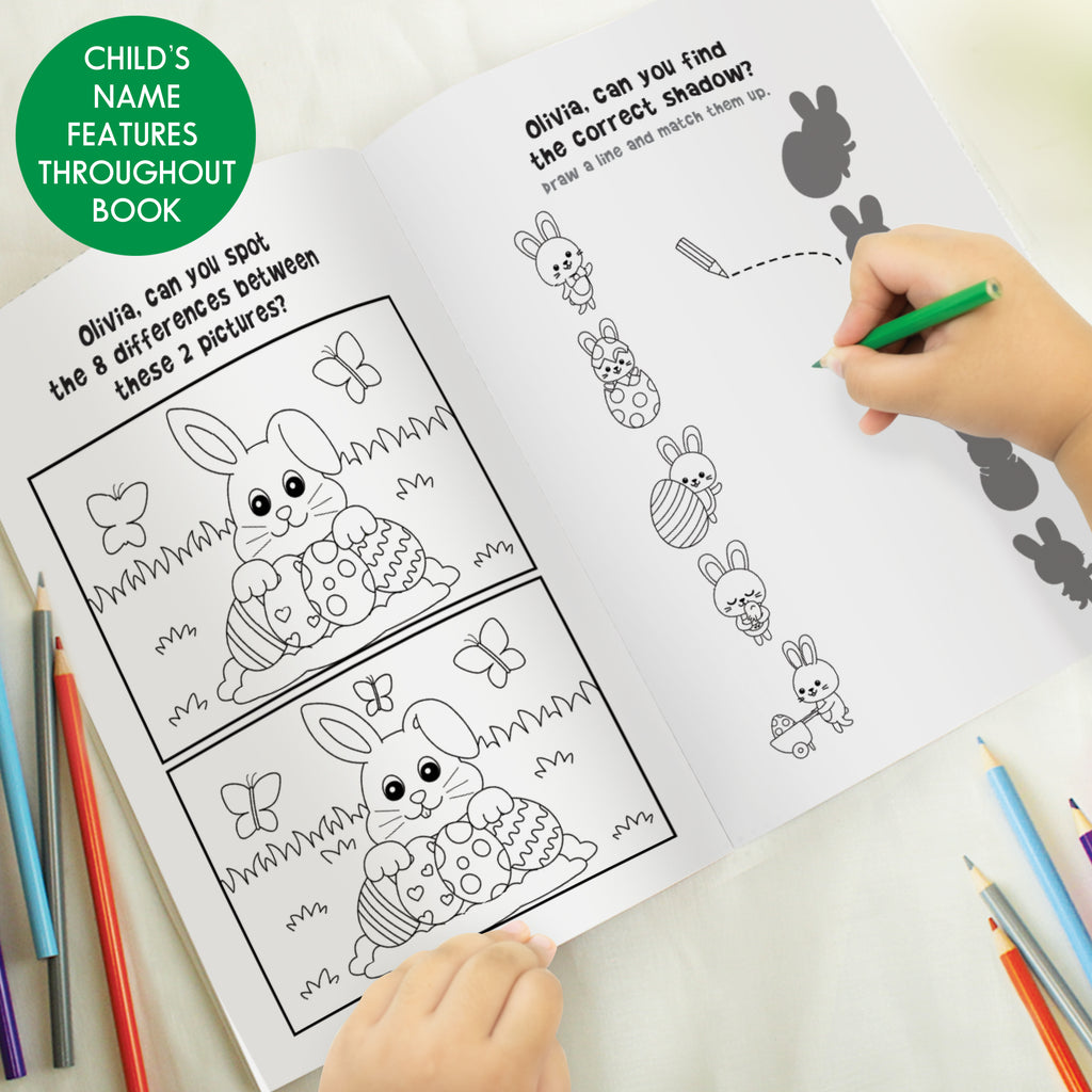 Personalised Easter Activity & Colouring Book for Easter