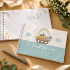 Personalised Noahs Ark Guest Book for New Baby